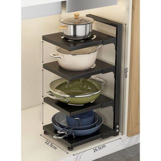 Kệ để xoong nồi nhiều tầng 2/3/4 tầng có thể điều chỉnh khoảng cách các tầng-giá dể đồ nhà bếp, giá gác nồi tiện dụng