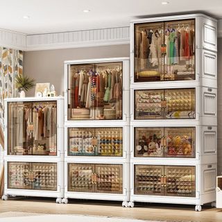 Tủ Nhựa Gấp Gọn Cao Cấp Nhiều Ngăn, Hộp Gấp Đựng Đồ,Quần Áo Thông Minh, Tháo Lắp Dễ Dàng, Tầng Rời Có Thể Dùng Riêng Lẻ