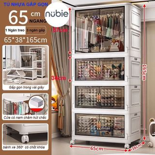 Tủ Nhựa Gấp Gọn Cao Cấp Nhiều Ngăn, Hộp Gấp Đựng Đồ,Quần Áo Thông Minh, Tháo Lắp Dễ Dàng, Tầng Rời Có Thể Dùng Riêng Lẻ
