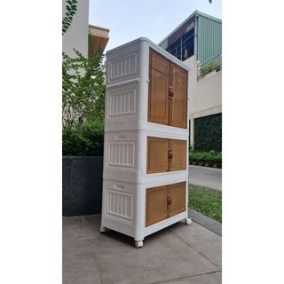 Tủ Nhựa Gấp Gọn Cao Cấp Nhiều Ngăn, Hộp Gấp Đựng Đồ,Quần Áo Thông Minh, Tháo Lắp Dễ Dàng, Tầng Rời Có Thể Dùng Riêng Lẻ