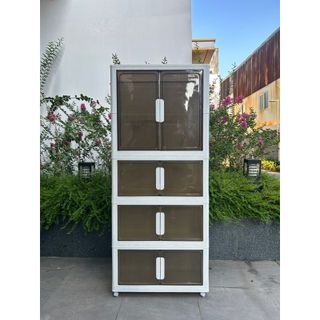 (Ngang 60cm) Tủ Đựng Đồ Gấp Gọn Đa Năng, Tủ Đựng Quần Áo Lắp Ghép Nhiều Tầng Size Lớn,Nhựa PP Bền,Bánh Xe Xoay Tiện Dụng