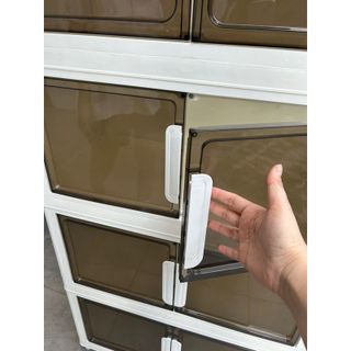 (Ngang 60cm) Tủ Đựng Đồ Gấp Gọn Đa Năng, Tủ Đựng Quần Áo Lắp Ghép Nhiều Tầng Size Lớn,Nhựa PP Bền,Bánh Xe Xoay Tiện Dụng