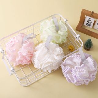 Bông Tắm Bọt Biển Bóng Tắm Có Ren Mềm Mại Cao Cấp , An Toàn Cho Mọi Làn Da