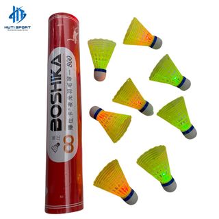 Hộp Cầu Lông Bằng Nhựa Phát Sáng BOSHIKA Chính Hãng, Quả Cầu Lông Bằng Nhựa Có Đèn led Phát Sáng Nhiều Màu Sắc Độc Đáo