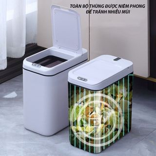 Thùng Rác Cảm Ứng Tự Động, Thùng Rác Cảm Ứng Đóng Mở Tiện Lợi Tránh Nhiễu Mùi Vệ Sinh, Hạn Chế Vi Khuẩn