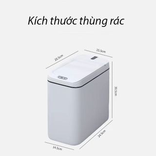 Thùng Rác Cảm Ứng Tự Động, Thùng Rác Cảm Ứng Đóng Mở Tiện Lợi Tránh Nhiễu Mùi Vệ Sinh, Hạn Chế Vi Khuẩn