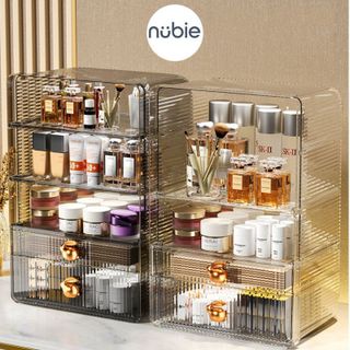 Hộp đựng mỹ phẩm trong suốt nhiều ngăn, Hộp đựng mỹ phẩm sang trọng nhẹ nhàng, làm bằng chất liệu PET dày