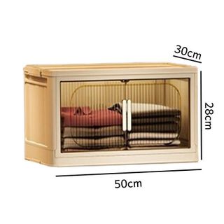Hộp Đựng Đồ Gấp Gọn Đa Năng, Hộp Nhựa Tiện Dụng Có Cửa Nam Châm, Có Bánh Xe, Hộp Xếp Chồng Thành Tủ Nhiều Size