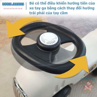 Xe Bập Bênh Cho Bé Kiêm Chòi Chân Cho Bé Hình Ô Tô Đẹp Mắt, Có Phát Nhạc, Vô Lăng Tiện Ích