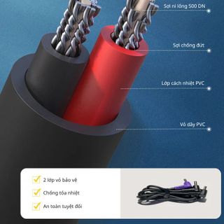 Bộ pin quạt áo điều hòa 18V-50.000mAh có đèn, dùng 12-18 tiếng
