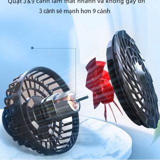 Bộ pin quạt áo điều hòa 18V-50.000mAh có đèn, dùng 12-18 tiếng