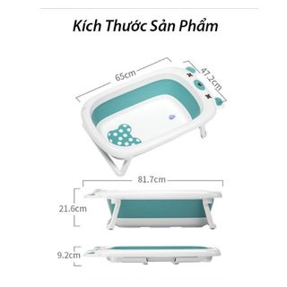 Thau Tắm Có Nhiệt Kế Cho Bé, Chậu Tắm Gấp Gọn Cao Cấp Tiện Dụng, Giá Rẻ