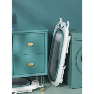 Thau Tắm Có Nhiệt Kế Cho Bé, Chậu Tắm Gấp Gọn Cao Cấp Tiện Dụng, Giá Rẻ