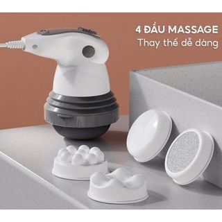Máy massage bụng cầm tay 4 đầu hồng ngoại Puli PL-605
