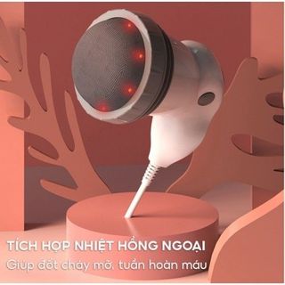 Máy massage bụng cầm tay 4 đầu hồng ngoại Puli PL-605
