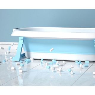 Thau Tắm Có Nhiệt Kế Cho Bé, Chậu Tắm Gấp Gọn Cao Cấp Tiện Dụng, Giá Rẻ
