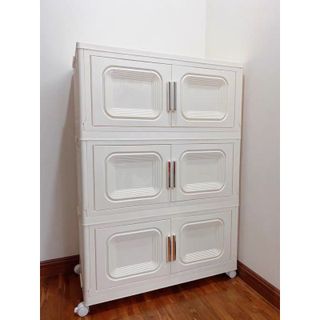 Tủ Nhựa Đồ Gấp Gọn Ngang 80cm, Tủ Đựng Quần Áo Đa Năng Dễ Dàng Lắp Ghép, Để Đồ Tiện Dụng, Tủ Để Đồ 4/5 Tầng