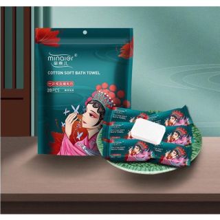 Gói 20 cái khăn nén đi du lịch Minaier, khăn nén hình viên kẹo, khăn mặt nén Dumi Shop