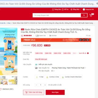nước rửa chén EARTH CHOICE