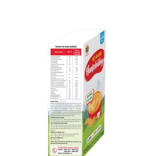 Bột ăn dặm HUMABABY vị Bí Đỏ - Óc Chó (Hộp 10 gói x 25g)