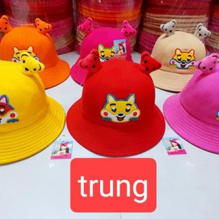 Mũ bucket trẻ em đủ mẫu có chữ work CQ
