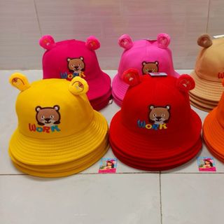 Mũ bucket trẻ em đủ mẫu có chữ work CQ