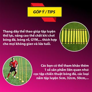 Thang dây thể thao tập thể lực, tăng cường sức mạnh cho các môn bóng đá, bóng rổ, GYM, thang dây rèn thể lực 249 SPORTS