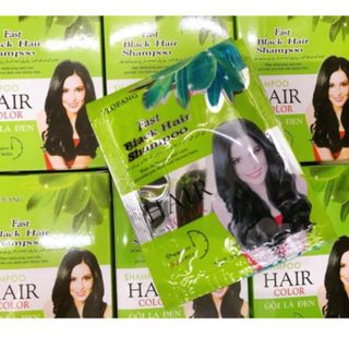 Dầu gội đen tóc olive Thái Lan Ylofang hộp 10 gói - Gội là đen, dầu gội nhuộm đen tóc tại nhà