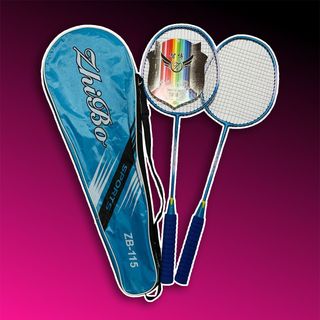 Bộ 2 vợt cầu lông ZhiBo 115, chất liệu hợp kim, tay cầm bọc đệm chống sốc, có kèm túi đựng, cặp vợt ZhiBo giá rẻ giá sỉ