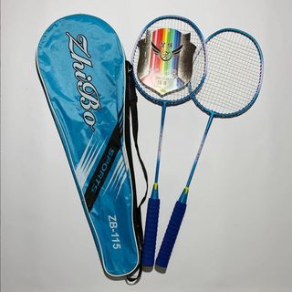 Bộ 2 vợt cầu lông ZhiBo 115, chất liệu hợp kim, tay cầm bọc đệm chống sốc, có kèm túi đựng, cặp vợt ZhiBo giá rẻ