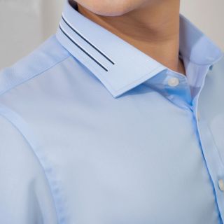ÁO SƠ MI CỘC TAY COTTON CHỐNG NHĂN BLUE ALG-C111 - ALIGRO