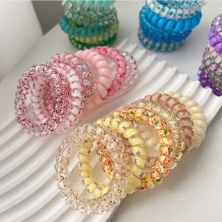 Set 6 Dây Buộc Tóc Hình Điện Thoại Màu Kẹo Đơn Giản Cá Tính đồ buộc tóc nơ
