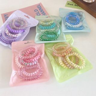 Set 6 Dây Buộc Tóc Hình Điện Thoại Màu Kẹo Đơn Giản Cá Tính đồ buộc tóc nơ
