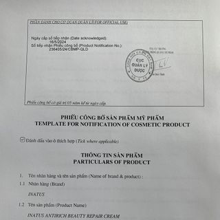 Kem Đặc Trị Nám INATUS Đài Loan