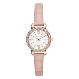ĐỒNG HỒ NỮ CAO CẤP M KORS DÂY DA HỒNG MẶT NHỎ SIÊU XINH 2