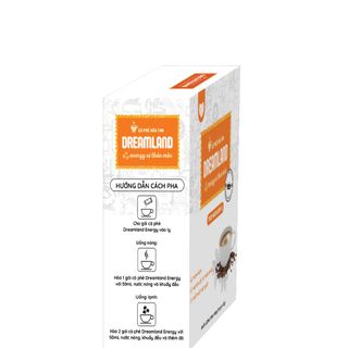 Cà phê thảo mộc DREAMLAND Energy - Hộp 15 gói x 12g