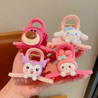 Màu Kẹo Vuốt Tóc Kẹp Dành Cho Trẻ Em Bé Gái Gấu Dễ Thương Thỏ Thiết Kế Động Vật