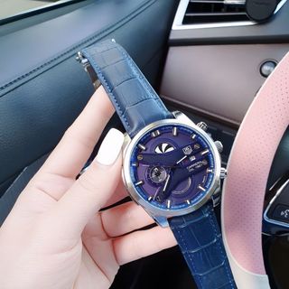 ĐỒNG HỒ NAM DA TRUNG CẤP TA.G HE.UER DÂY DA MẶT TRÒN TO SIZE 47mm 5
