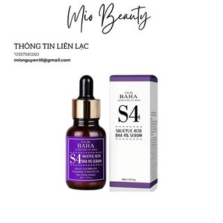 TINH CHẤT NGỪA MỤN ẨN, MỤN TRỨNG CÁ, THU NHỎ LỖ CHÂN LÔNG COS DE BAHA S4 SALICYLIC ACID BHA 4% SERUM 30ML giá sỉ