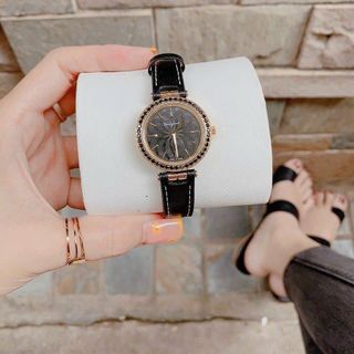ĐỒNG HỒ NỮ CAO CẤP SAVATOLE DÂY DA MẶT SAPHIRE VIỀN HỘT