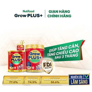 MUA 2 SỮA BỘT NUTIFOOD GROWPLUS+ SUY DINH DƯỠNG TRÊN 1 TUỔI, TĂNG CÂN, TĂNG CHIỀU CAO (LON 900G) TẶNG 1 BỘ ĐỒ CHƠI THẾ GIỚI KHỦNG LONG - NUTIFOOD