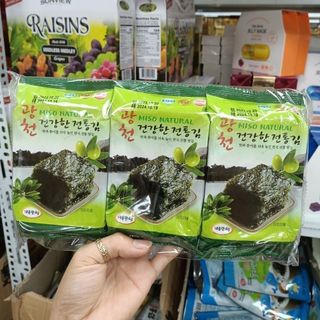 Set 9 gói Rong Biển Lá Kim Ăn Liền Hàn Quốc GWANGCHEON MISO NATURAL