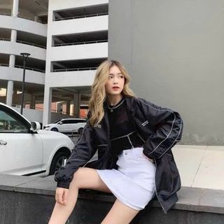 ÁO KHOÁC DÙ NAM NỮ 2 LỚP CỔ TRỤ IN NOWSAIGON CHẠY SỌC MÍ VIỀN -HTM FASHION