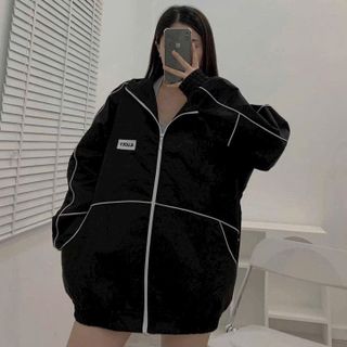 ÁO KHOÁC DÙ NAM NỮ FORM RỘNG THÊU 4LUCKY CÓ TÚI TRONG CHẤT VẢI THOÁNG MÁT -HTM FASHION