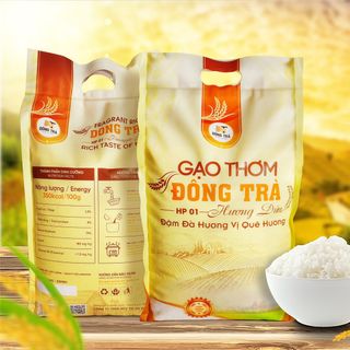 GẠO THƠM ĐÔNG TRÀ - HP01 HƯƠNG DỨA (Túi 5 Kg)