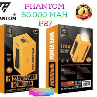 PIN SẠC DỰ PHÒNG 50.000MAH PHANTOM P27