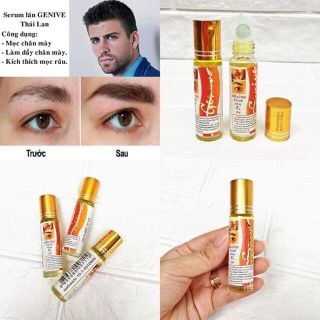 Serum Kích Thích Mọc Tóc, Râu và Lông Mày Ge nive Thái Lan giúp lông mày lông mi và hàm râu mọc đều và dày hơn.