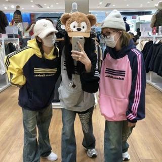 ÁO HOODIE NAM NỮ CÓ NÓN TRÒNG ĐẦU THIẾT KẾ 3 SỌC NGANG NGỰC TAY 3 SỌC MẪU MỚI -HTM FASHION giá sỉ