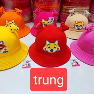 Nón bucket trẻ em đủ hình loại tai trên nón CQ