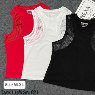 Kho xuất lô tank lưới sn mới - 3 màu size MLXL, áo thể thao nữ